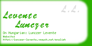 levente lunczer business card